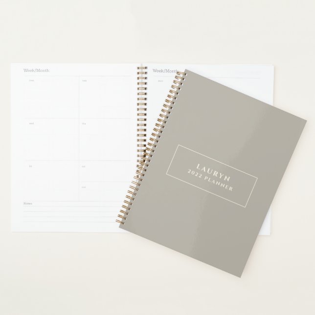 Planificateur minimaliste en grès tendance moderne (Devant avec enveloppe)
