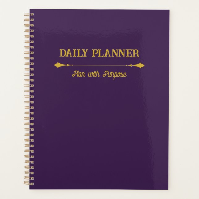 Planificateur Minimaliste Loyal Plum Gold (Devant)