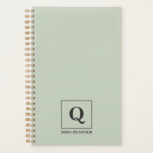 Planificateur Minimaliste Vert Sauge 2026