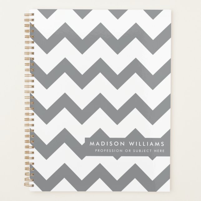 Planificateur minimaliste Zigzag moderne (Devant)