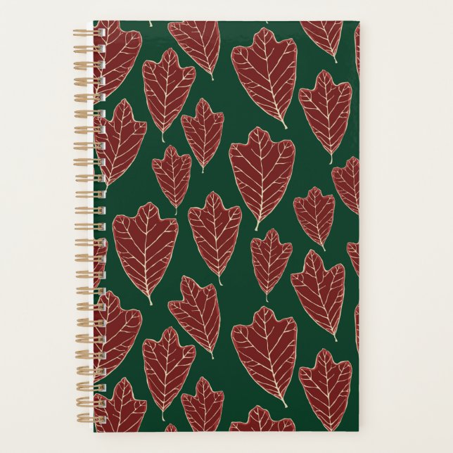 Planificateur Motif Feuille de chêne d'hiver (Devant)