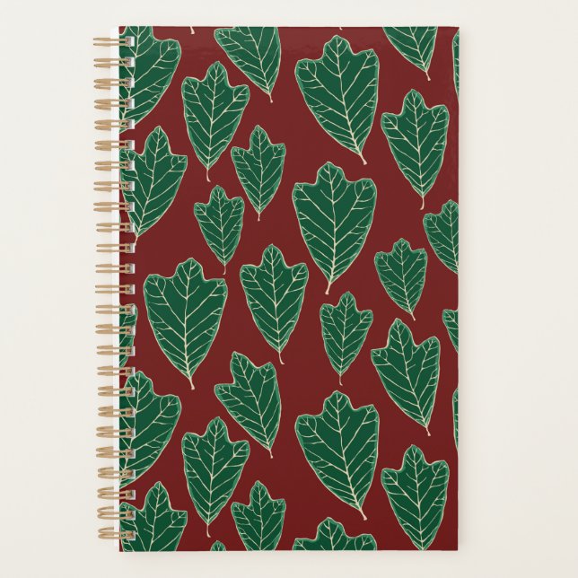 Planificateur Motif Feuille de chêne d'hiver (Devant)