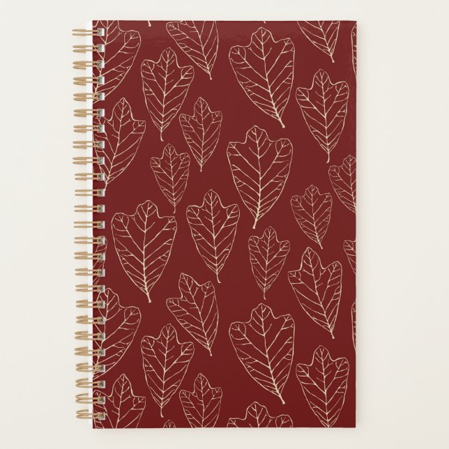 Planificateur Motif Feuille de chêne d'hiver (Devant)