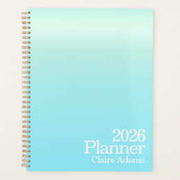 Planificateur ombré bleu cyan moderne