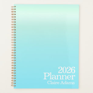 Planificateur ombré bleu cyan moderne