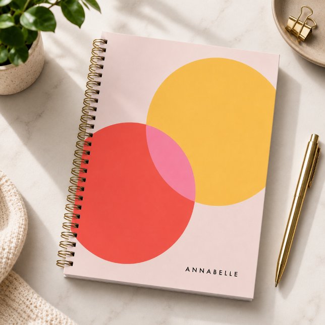Planificateur | Organiseur de blocs de couleurs ab (Personalized abstract planner with custom name for schedules, goals, notes, and routines.
)
