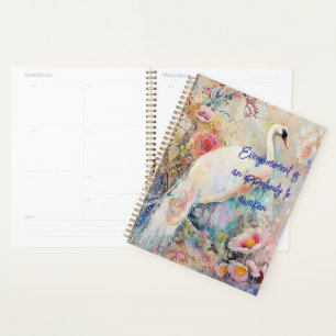 Planificateur Peacock blanc Ethereal