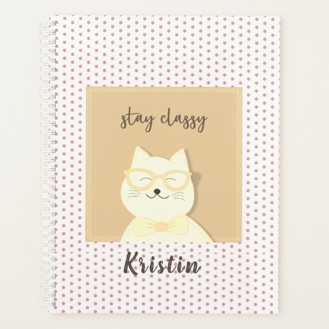 Planificateur personnalisable Stay Classy Smiling  (Devant)