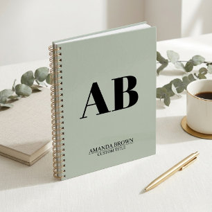 Planificateur personnalisé 2027 avec monogramme pe