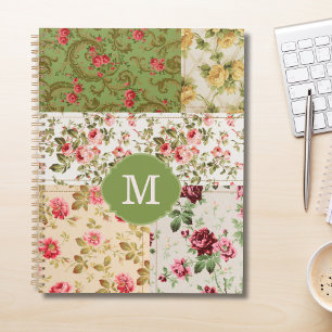 Planificateur personnalisé à motif de rose patchwo
