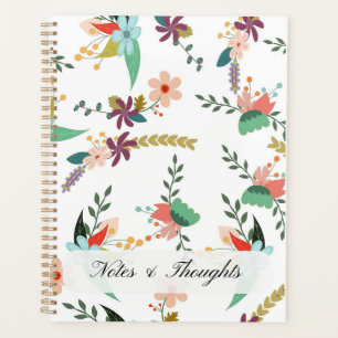 Planificateur personnalisé avec motif floral autom