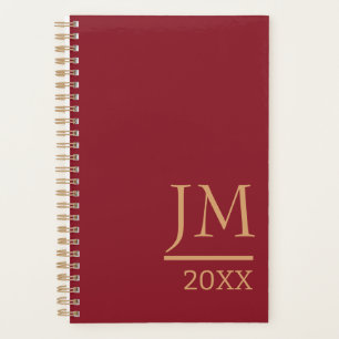 Planificateur personnalisé avec une couverture rou