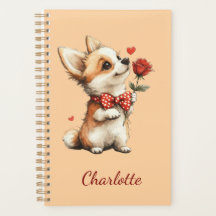 Planificateur personnalisé Corgi avec nom personna