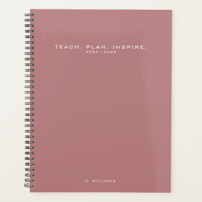 Planificateur personnalisé d'école pour enseignant (Devant)