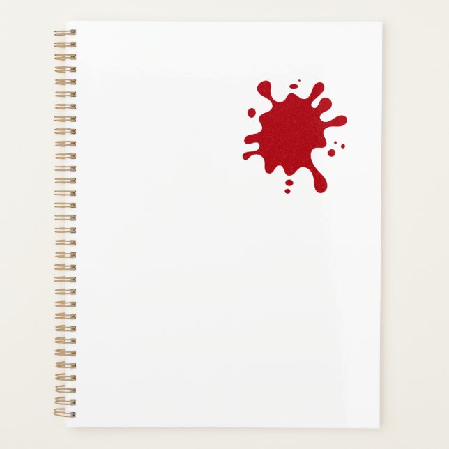 Planificateur personnalisé éclaboussé de rouge tom (Devant)