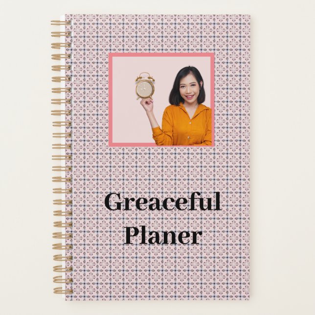 Planificateur personnalisé Fleur Motif sans faille (Devant)