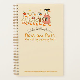 Planificateur personnalisé Fun Cool Teacher Goose