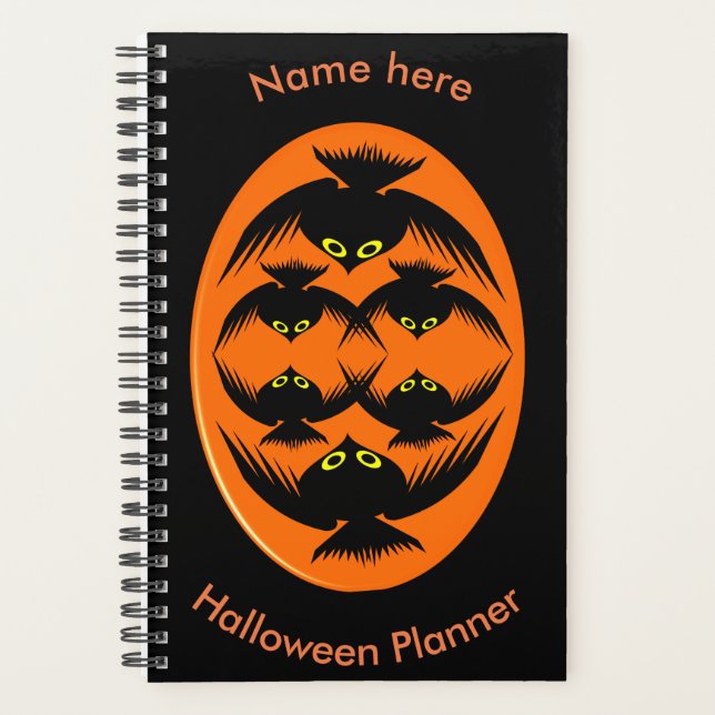 Planificateur personnalisé Halloween Crows (Devant)