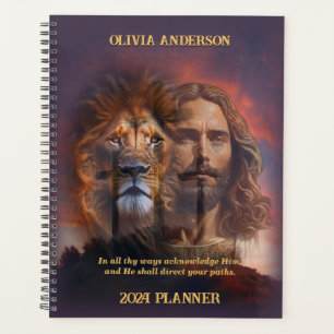 Planificateur personnalisé Jésus Lion Sunset Cross