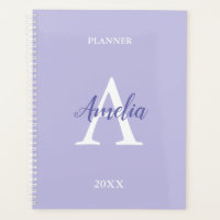 Planificateur personnalisé Monogramme Lavande Viol