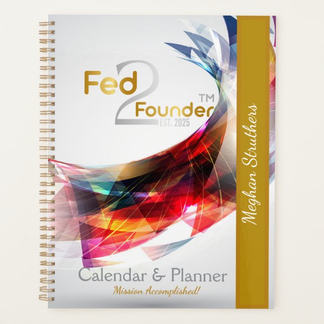 Planificateur personnalisé StartUp Fed2Founder (Devant)