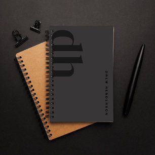 Planificateur Professionnel Monogramme Noir Minima