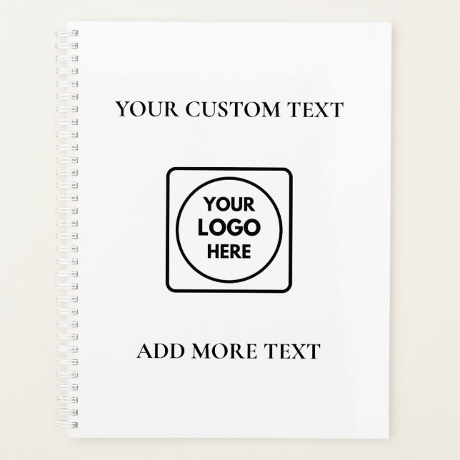 Planificateur promotionnel de texte de logo simple (Devant)