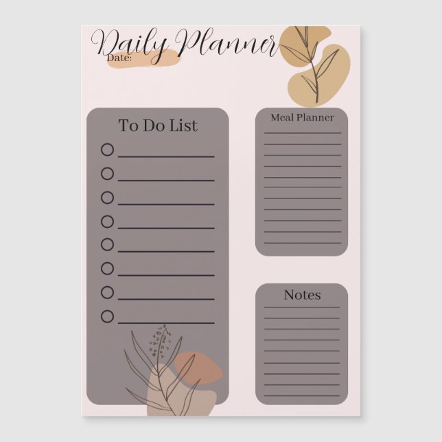 Planificateur quotidien (Devant)