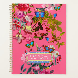 Planificateur Quotidien 2026 Jardin de Roses Rose