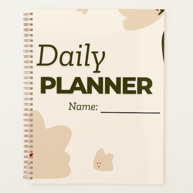 Planificateur quotidien à formes abstraites minima (Devant)