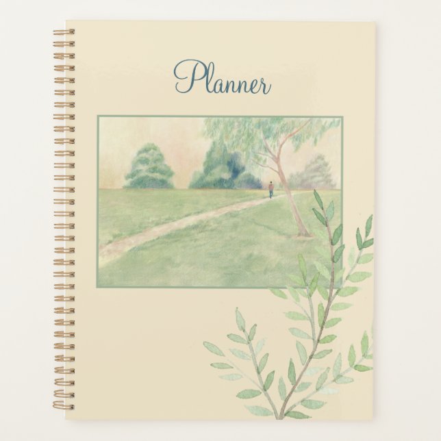 Planificateur quotidien aquarelle Serene Path (Devant)