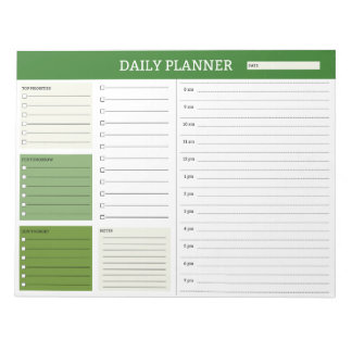 Planificateur quotidien avec Bloc-notes de planifi