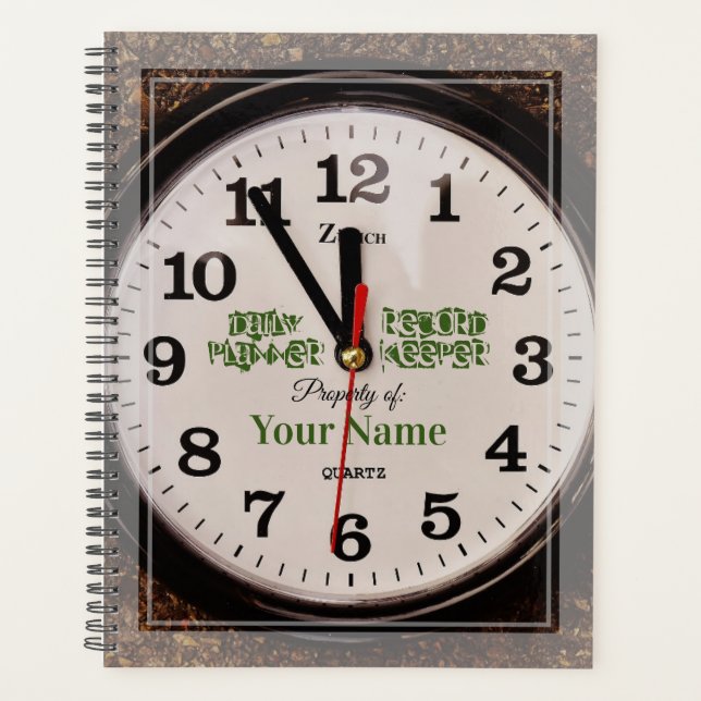 Planificateur quotidien avec conception d'horloge  (Devant)