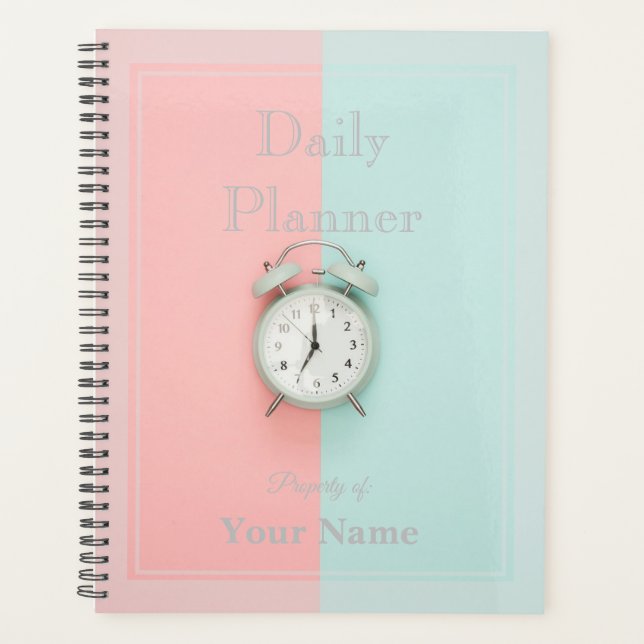 Planificateur quotidien avec conception d'horloge  (Devant)