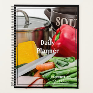 Planificateur quotidien avec thème alimentaire - H