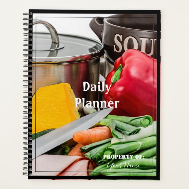 Planificateur quotidien avec thème alimentaire - H (Devant)