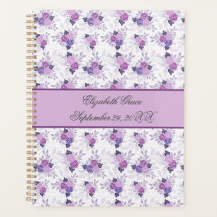 Planificateur quotidien bébé fleurs rose violet no