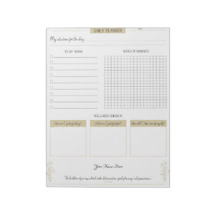 Planificateur quotidien bloc-notes personnalisé po