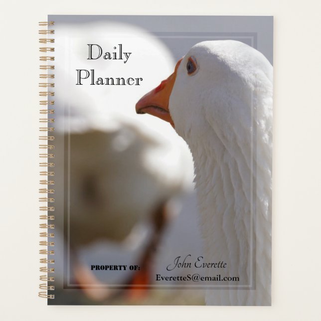 Planificateur quotidien - Canard suivant un canard (Devant)