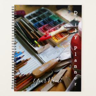 Planificateur quotidien de fournitures d'artiste -