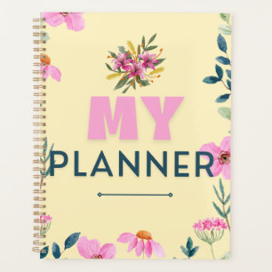 Planificateur quotidien fleur jaune esthétique dou