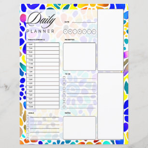 Planificateur quotidien floral moderne coloré