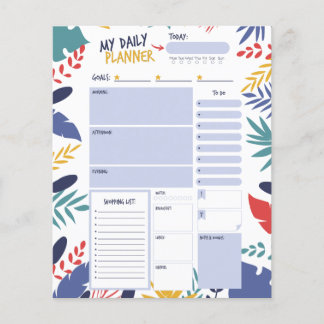 Planificateur quotidien imprimable, liste quotidie