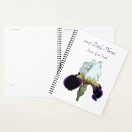Planificateur quotidien Iris Violet et Blanc