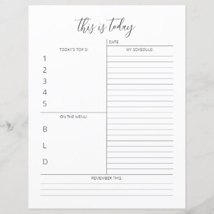 Planificateur quotidien minimaliste calendrier une