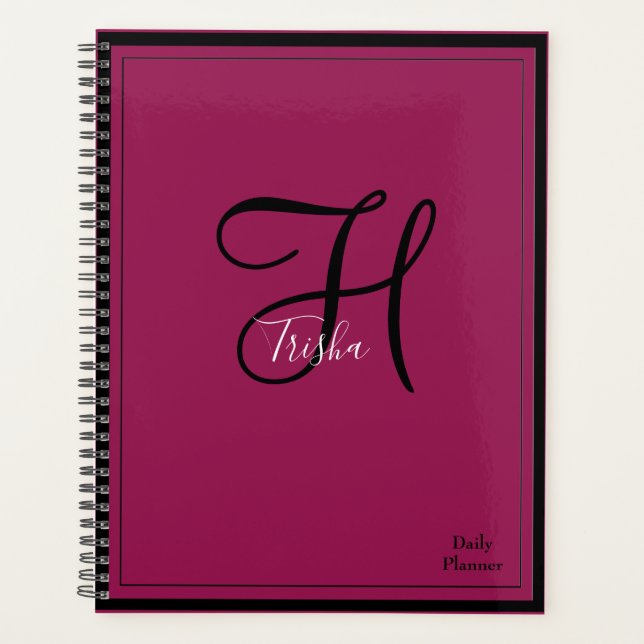 Planificateur quotidien Monogram avec couverture d (Devant)