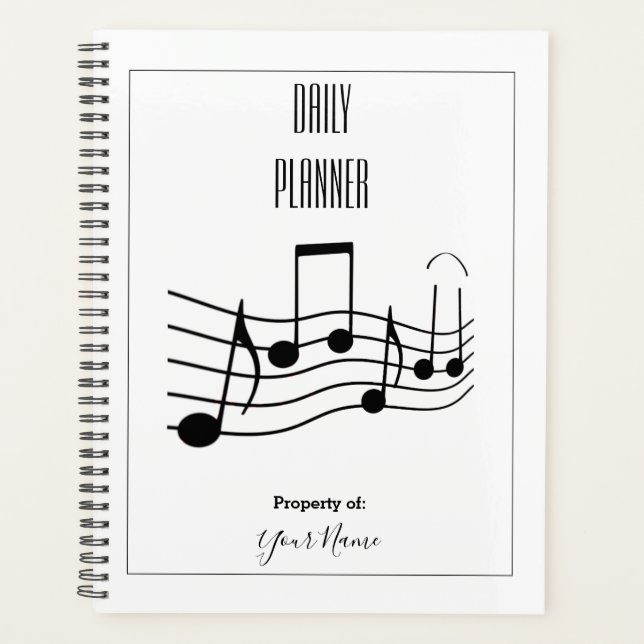 Planificateur quotidien - Notes de musique - HAMbW (Devant)