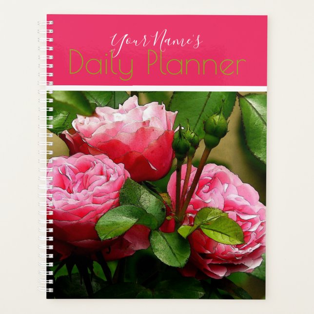 Planificateur quotidien Roses roses - HAMbWG (Devant)