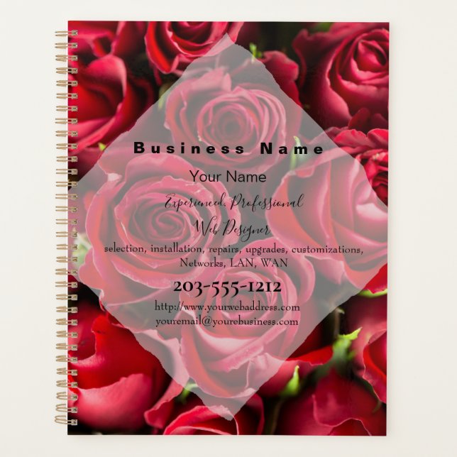 Planificateur quotidien Roses rouges HAMbyWG (Devant)