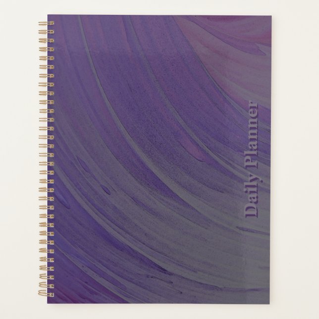 Planificateur quotidien - Tourbillon gris violet H (Devant)